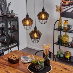 Luminaires Scandinaves-hofstein Suspension Benagil Noir, 3 lumières