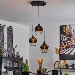 Luminaires Scandinaves-hofstein Suspension Benagil Noir, 3 lumières