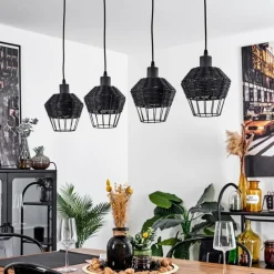 Luminaires Scandinaves-hofstein Suspension Benagil Noir, 4 lumières