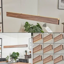 Luminaires Scandinaves-hofstein Suspension Blandford LED Noir, 1 lumière, Télécommandes, Changeur de couleurs