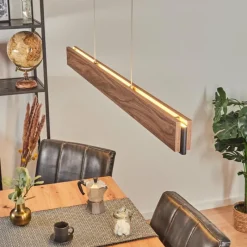 Luminaires Scandinaves-hofstein Suspension Blandford LED Noir, 1 lumière, Télécommandes, Changeur de couleurs