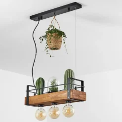 Style Boho-Chic-hofstein Suspension Bougey Écru, Noir, 3 lumières