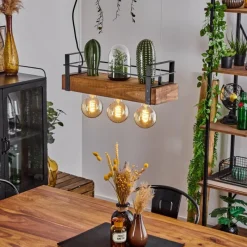 Style Boho-Chic-hofstein Suspension Bougey Écru, Noir, 3 lumières