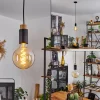 Lampes Vintages & Rétros-hofstein Suspension Brenier Bois foncé, Noir, 1 lumière