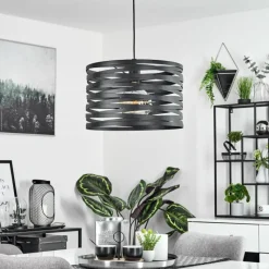 Lampes Vintages & Rétros-hofstein Suspension Bust Noir, 1 lumière