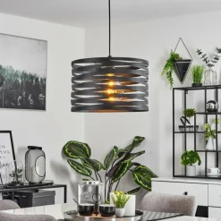 Lampes Vintages & Rétros-hofstein Suspension Bust Noir, 1 lumière