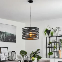 Lampes Vintages & Rétros-hofstein Suspension Bust Noir, 1 lumière