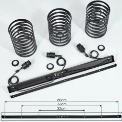 Lampes Industrielles-hofstein Suspension Bust Noir, 3 lumières