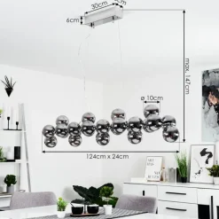 hofstein Suspension Cerrillos Chrome, 25 lumières