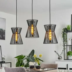 Suspension Verre Fumé-hofstein Suspension Chaca Noir, 3 lumières