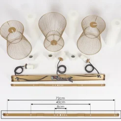 hofstein Suspension Chaca Or, 3 lumières