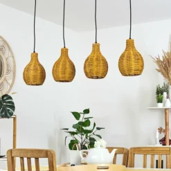 Luminaires Scandinaves-hofstein Suspension Chaniers Écru, 4 lumières