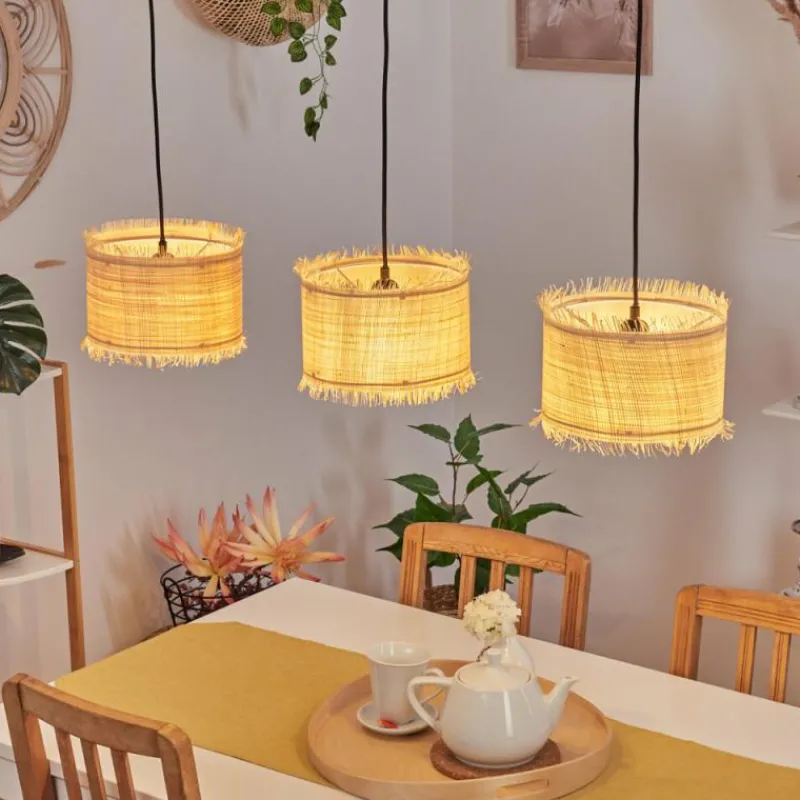 Luminaires Scandinaves-hofstein Suspension Chenevrey Écru, 3 lumières