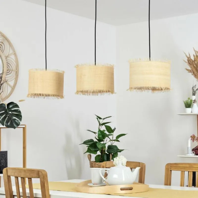 Luminaires Scandinaves-hofstein Suspension Chenevrey Écru, 3 lumières