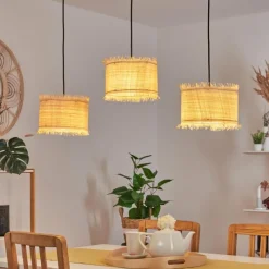 Luminaires Scandinaves-hofstein Suspension Chenevrey Écru, 3 lumières