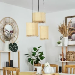 Luminaires Scandinaves-hofstein Suspension Chenevrey Noir, 3 lumières