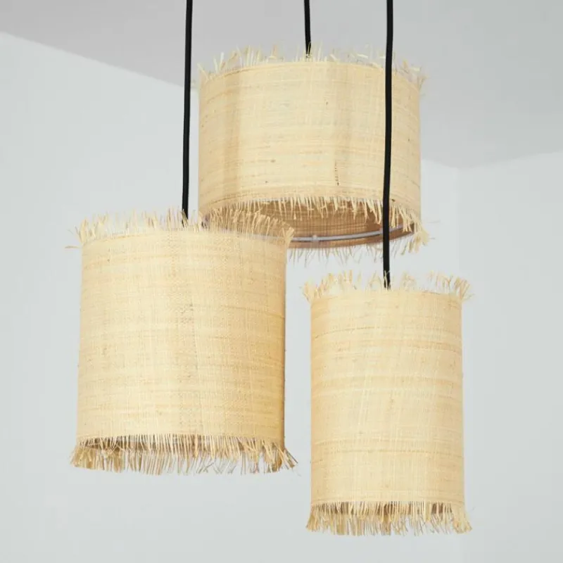 Luminaires Scandinaves-hofstein Suspension Chenevrey Noir, 3 lumières