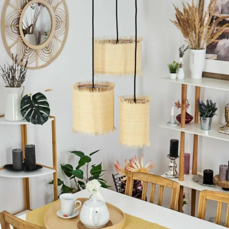 Luminaires Scandinaves-hofstein Suspension Chenevrey Noir, 3 lumières