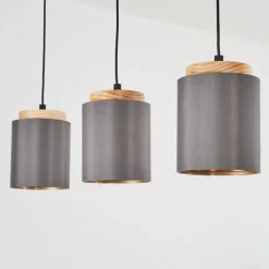 Lampes En Tissu-hofstein Suspension Chiuvi Écru, Noir, 3 lumières