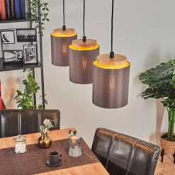 Lampes En Tissu-hofstein Suspension Chiuvi Écru, Noir, 3 lumières