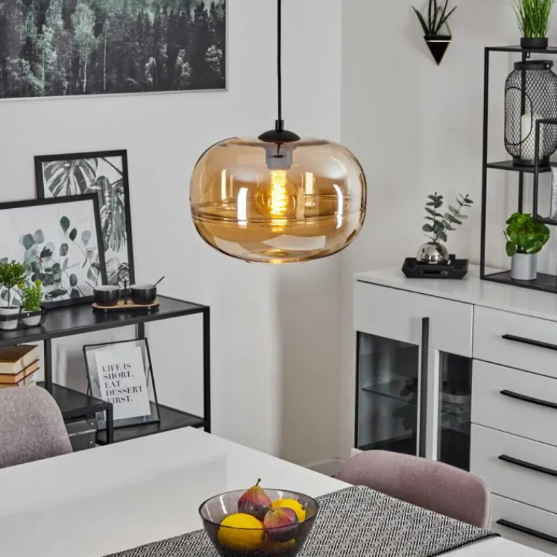 hofstein Suspension Collanco Noir, 1 lumière