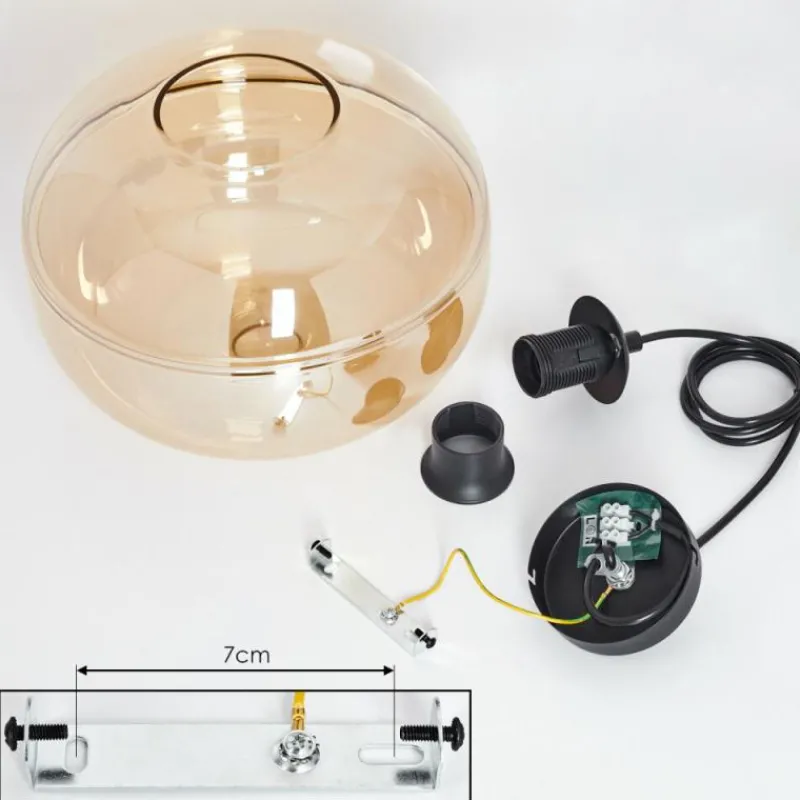 hofstein Suspension Collanco Noir, 1 lumière