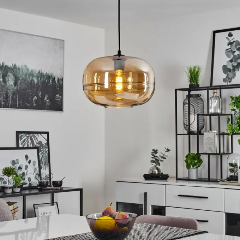 hofstein Suspension Collanco Noir, 1 lumière