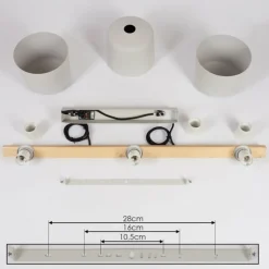 Luminaires Scandinaves-hofstein Suspension Combarbala Gris, Écru, 3 lumières