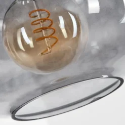 Suspension Verre Fumé-hofstein Suspension Curveira Bronze, Noir, 1 lumière