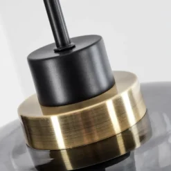 Suspension Verre Fumé-hofstein Suspension Curveira Bronze, Noir, 1 lumière