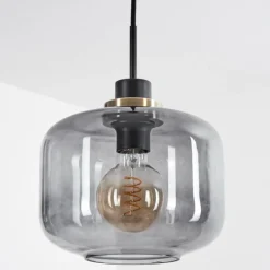 Suspension Verre Fumé-hofstein Suspension Curveira Bronze, Noir, 1 lumière