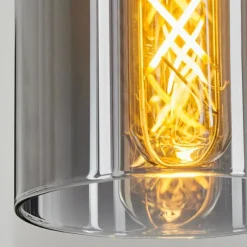 Suspension Verre Fumé-hofstein Suspension Dulcita Noir, 1 lumière