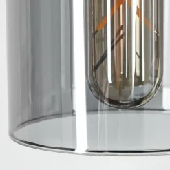 Suspension Verre Fumé-hofstein Suspension Dulcita Noir, 4 lumières