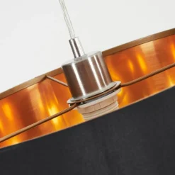 Lampes En Tissu-hofstein Suspension Elsa Nickel mat, 1 lumière