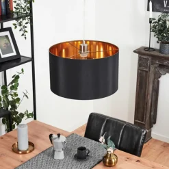 Lampes En Tissu-hofstein Suspension Elsa Nickel mat, 1 lumière