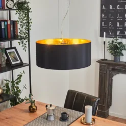 Lampes En Tissu-hofstein Suspension Elsa Nickel mat, 3 lumières