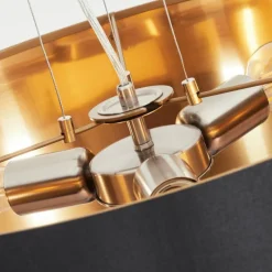 Lampes En Tissu-hofstein Suspension Elsa Nickel mat, 3 lumières