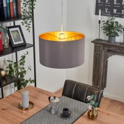 Lampes En Tissu-hofstein Suspension Elsa Nickel mat, 1 lumière