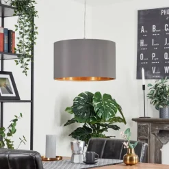 Lampes En Tissu-hofstein Suspension Elsa Nickel mat, 1 lumière