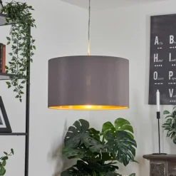 Lampes En Tissu-hofstein Suspension Elsa Nickel mat, 1 lumière