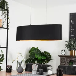 Lampes En Tissu-hofstein Suspension Elsa Nickel mat, 2 lumières