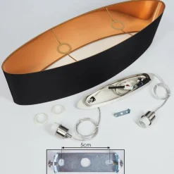 Lampes En Tissu-hofstein Suspension Elsa Nickel mat, 2 lumières