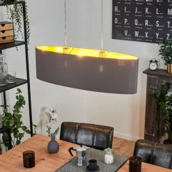 Lampes En Tissu-hofstein Suspension Elsa Nickel mat, 2 lumières