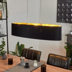 Lampes En Tissu-hofstein Suspension Elsa Nickel mat, 2 lumières