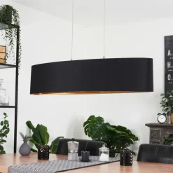 Lampes En Tissu-hofstein Suspension Elsa Nickel mat, 2 lumières