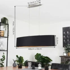 Lampes En Tissu-hofstein Suspension Elsa Nickel mat, 2 lumières