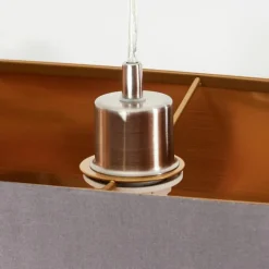 Lampes En Tissu-hofstein Suspension Elsa Nickel mat, 2 lumières