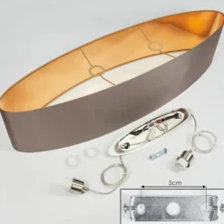 Lampes En Tissu-hofstein Suspension Elsa Nickel mat, 2 lumières