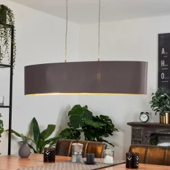 Lampes En Tissu-hofstein Suspension Elsa Nickel mat, 2 lumières