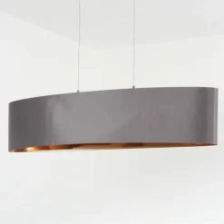 Lampes En Tissu-hofstein Suspension Elsa Nickel mat, 2 lumières